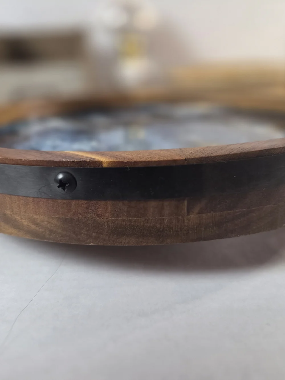 Handmade Resin and Wood Decorative Lazy Susan